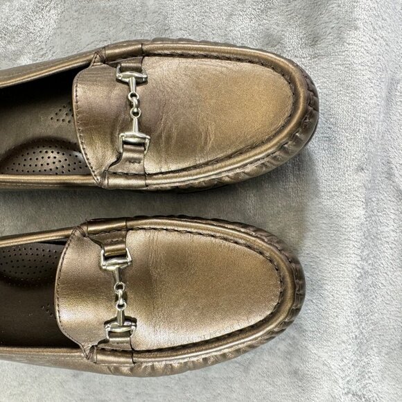 SAS womens shoes size 8M bronze all day comfort loafers slip on - Picture 4 of 16